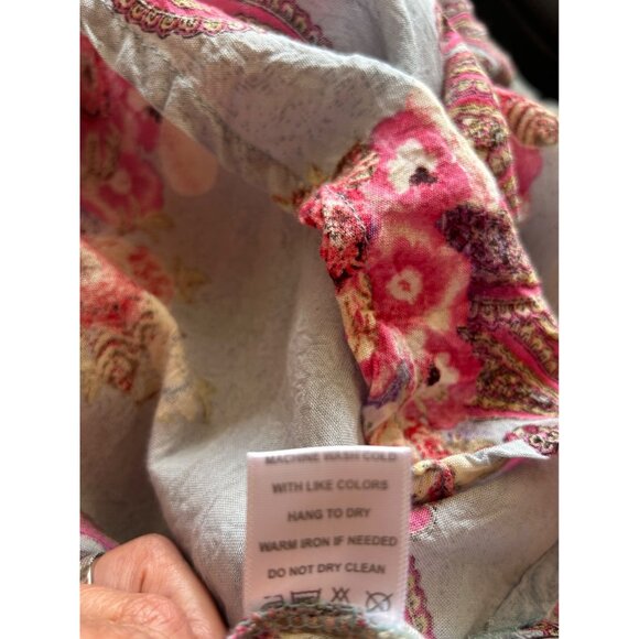 Velzera Women's 3XL Floral Paisley Tunic Dress With Lace & Fringe Long Cowgirl - Picture 5 of 6